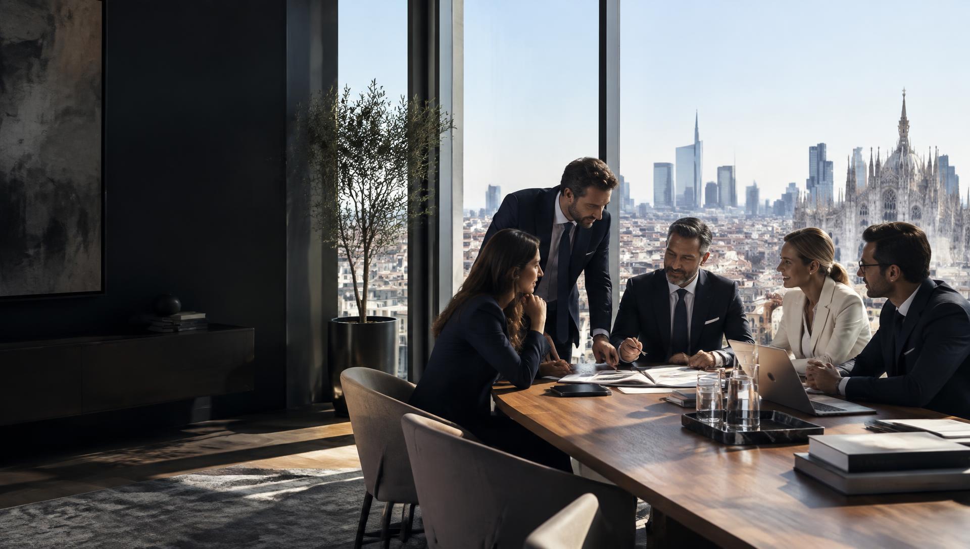 Consulenti Aurea al lavoro nell'ufficio di Milano